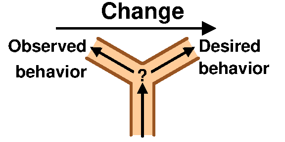 Obzerved and desired behavior